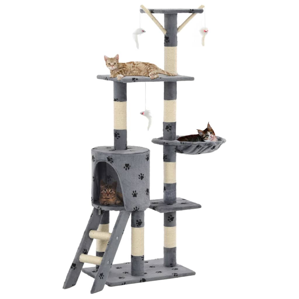 Multi-Level Cat Tree with Sisal Scratching Posts | 138 cm