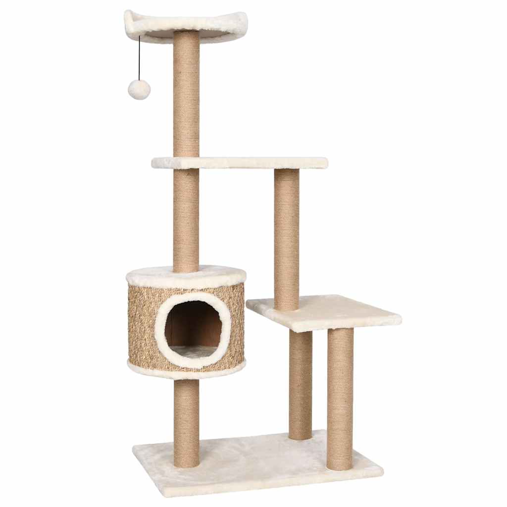 Multi-Level Cat Tree with Scratching Posts & Cozy Cave | 123 cm