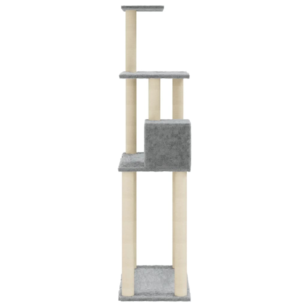 Modern Tall Cat Tree with Sisal Scratching Posts | 147 cm
