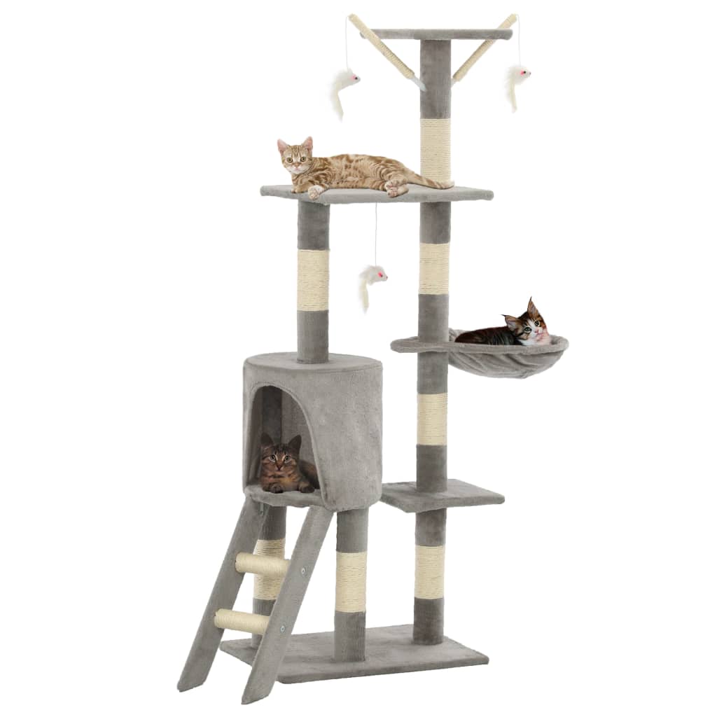 Multi-Level Cat Tree with Sisal Scratching Posts | 138 cm