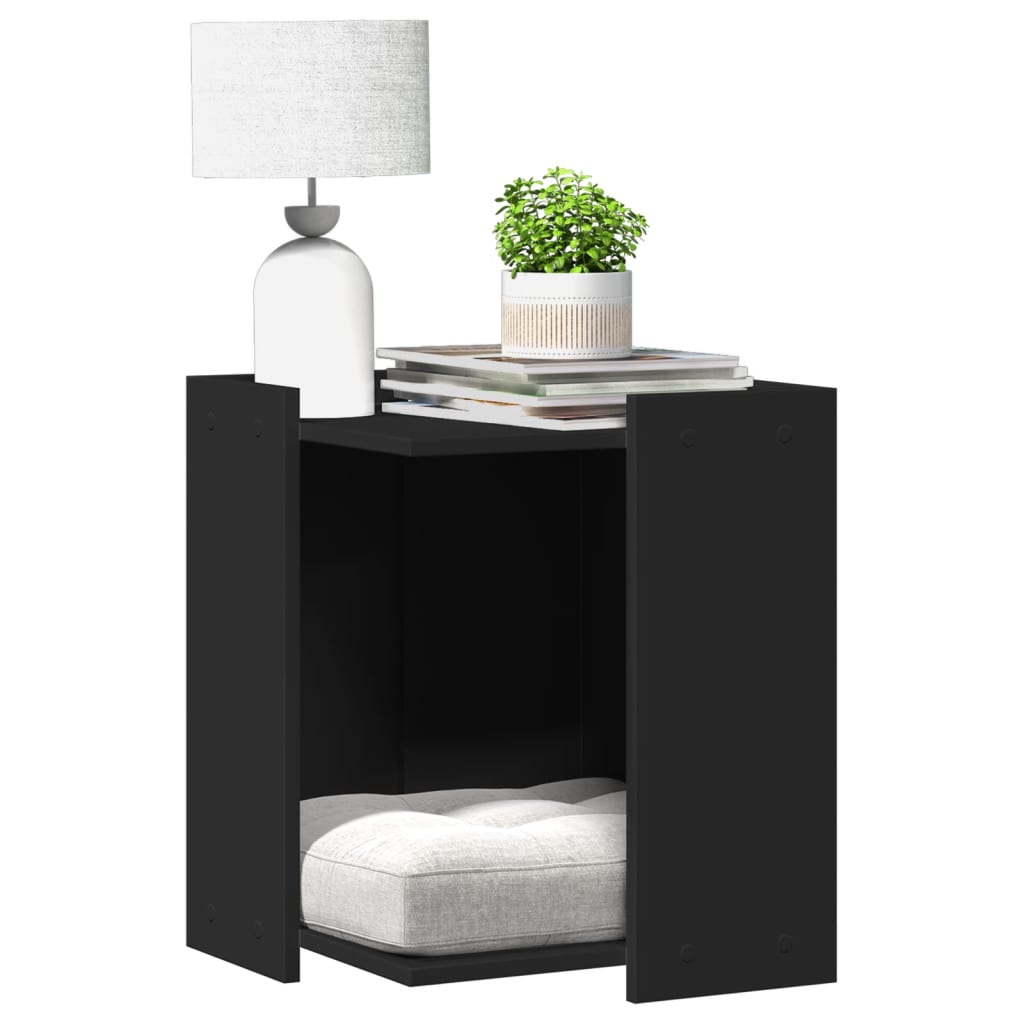 Modern Square Hidden Cat Litter Box Furniture | Wall-Secured Cabinet