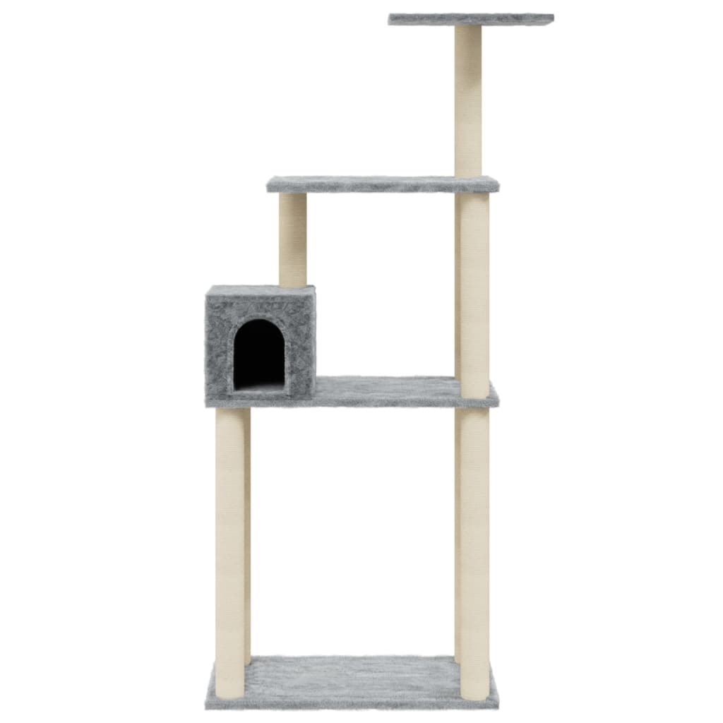 Modern Tall Cat Tree with Sisal Scratching Posts | 147 cm