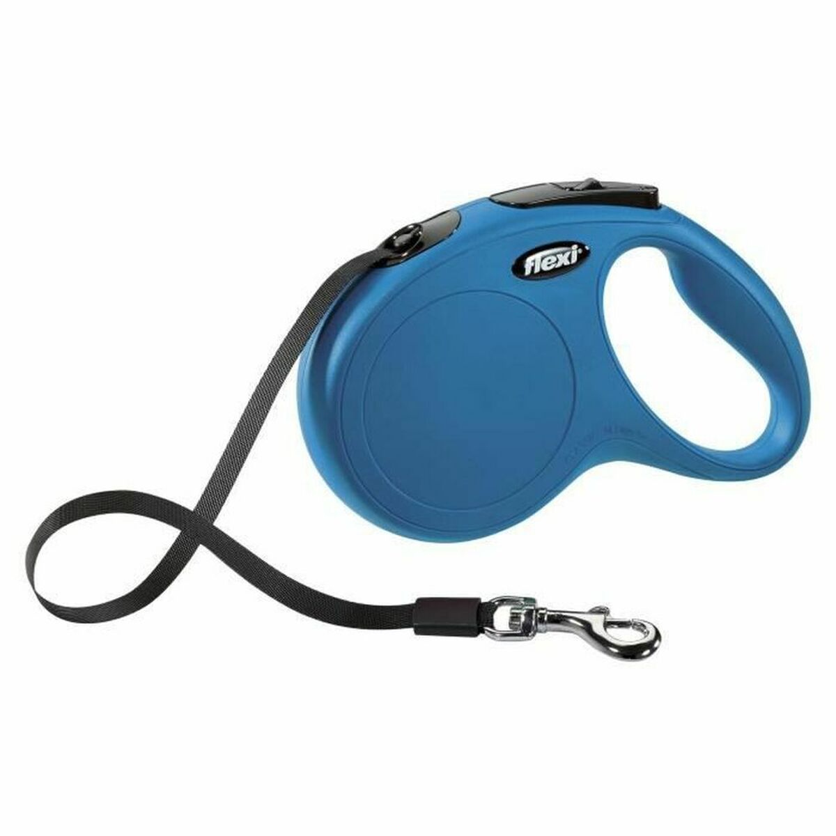 Flexi Retractable Dog Leash | Durable Nylon 5m with Comfortable Grip Blue