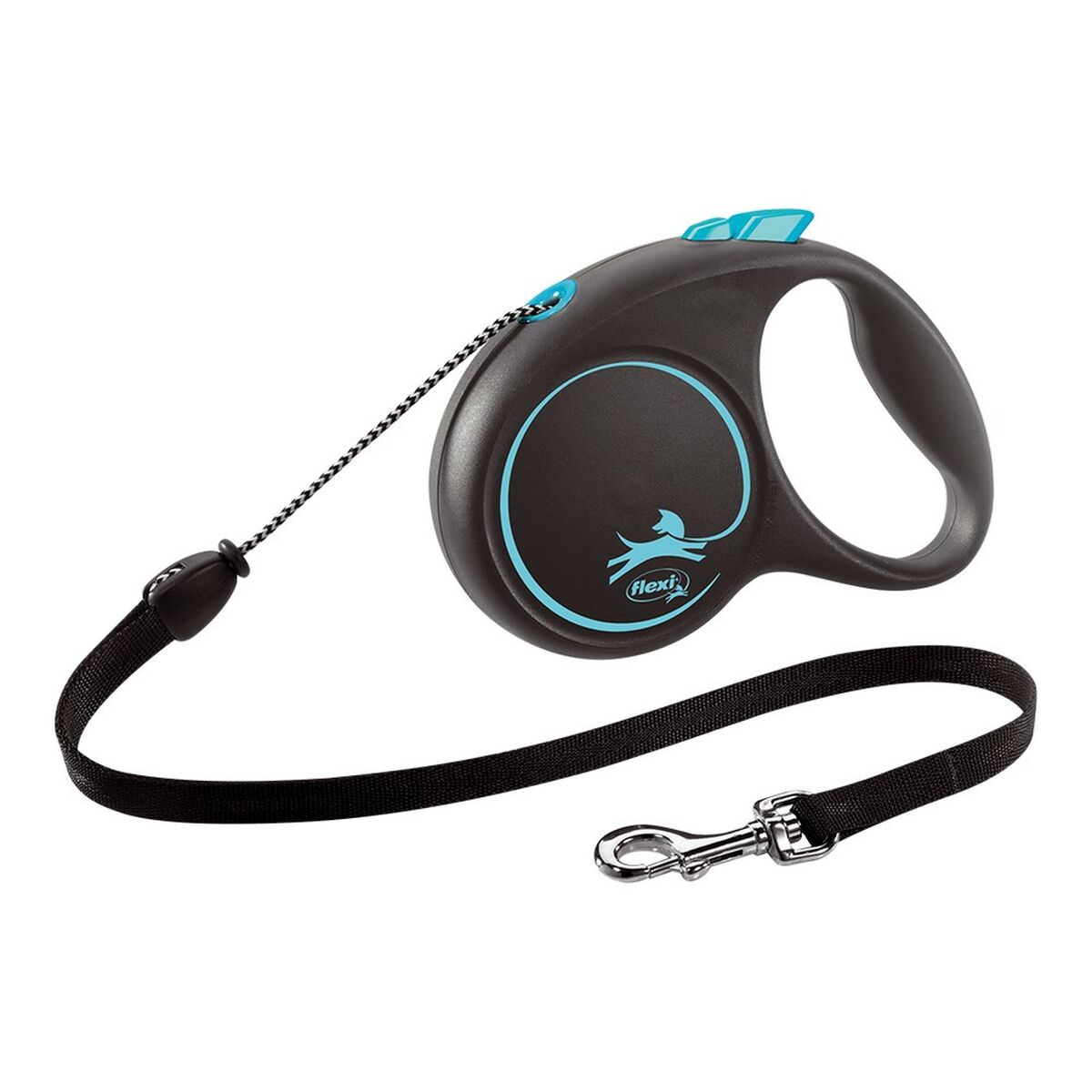 Flexi Black Design Retractable Dog Leash | 3m Blue, Size XS
