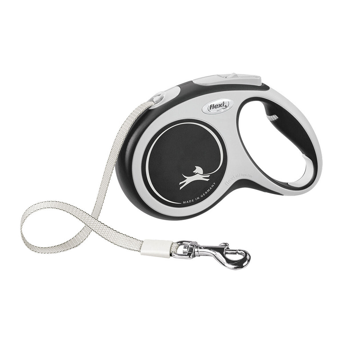 Flexi New Comfort Automatic Retractable Dog Leash | 8m Black, Size L