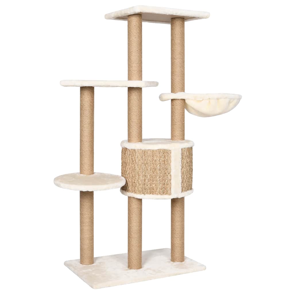 Luxury Multi-Level Cat Tree with Basket & Cave | 126 cm