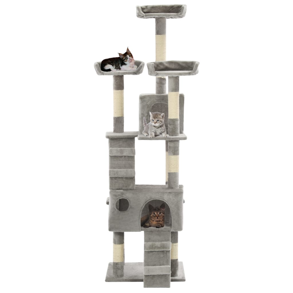 Luxury Multi-Level Cat Tree with Sisal Scratching Posts | 170 cm