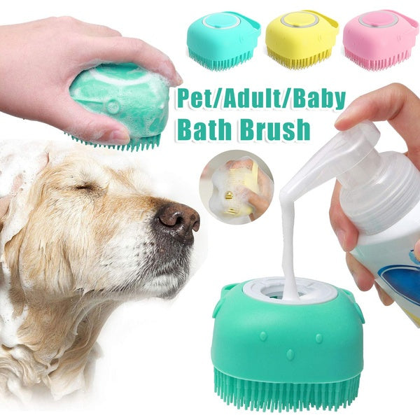 Silicone Pet Bath Brush (Square Version)
