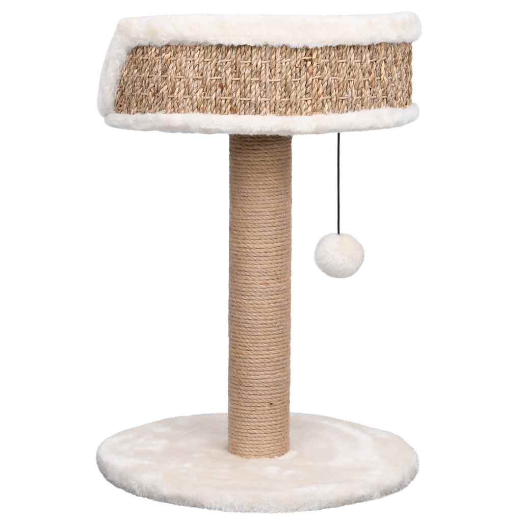 Compact Cat Scratching Tree with Plush Bed & Hanging Toy | 49 cm