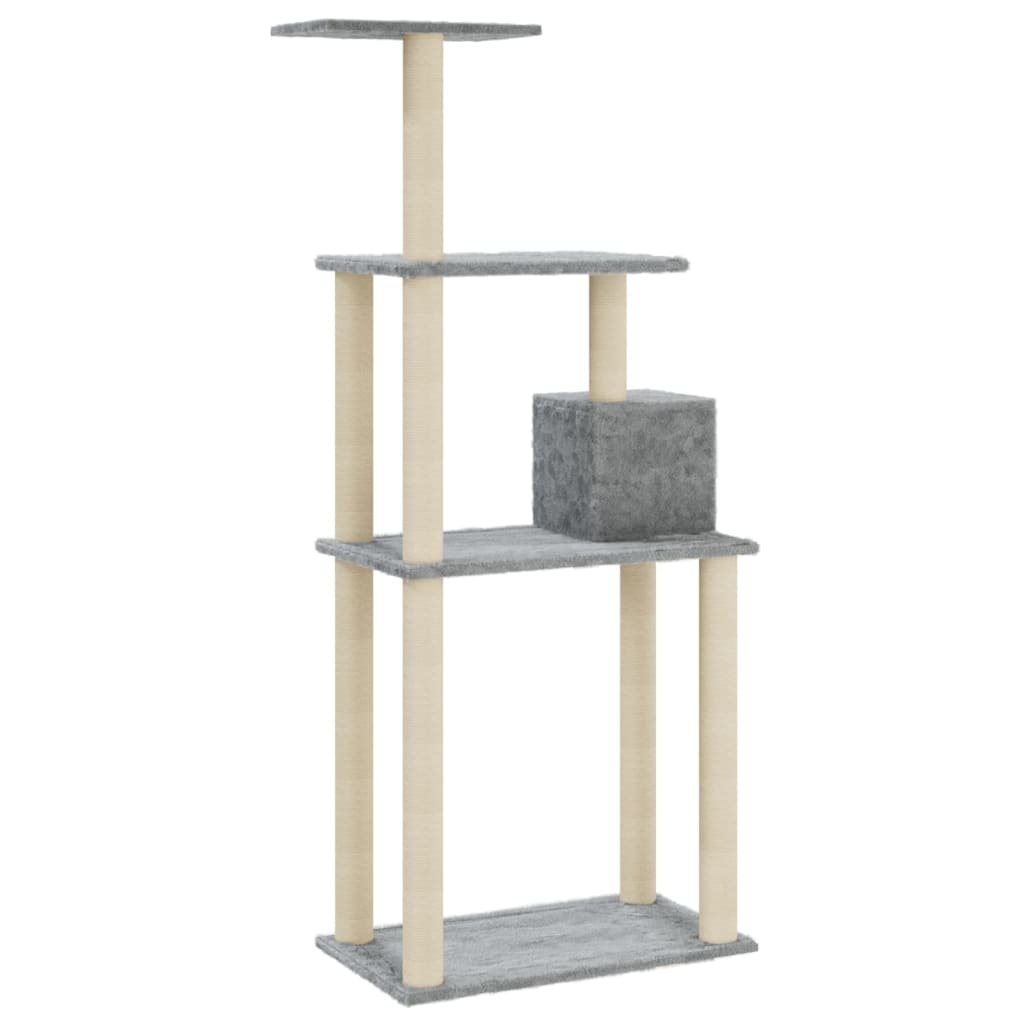 Modern Tall Cat Tree with Sisal Scratching Posts | 147 cm
