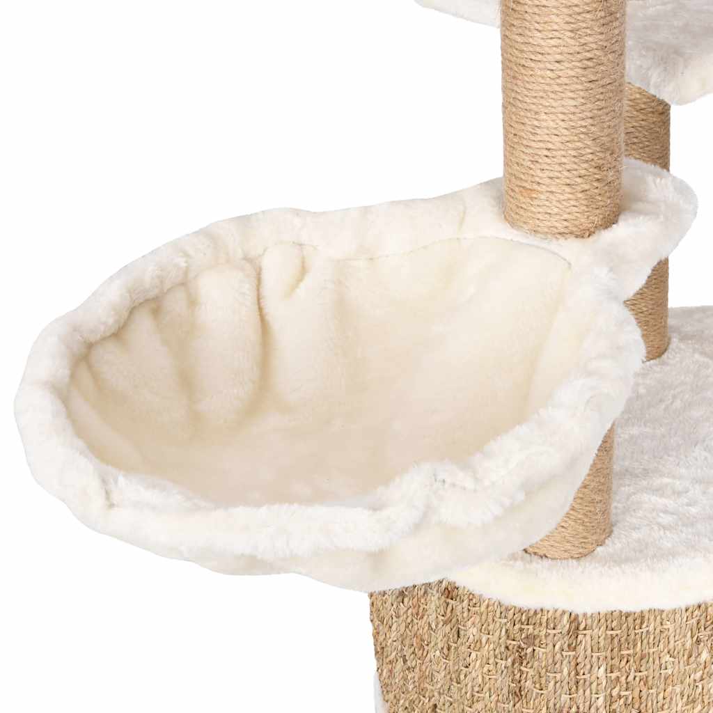 Luxury Multi-Level Cat Tree with Basket & Cave | 126 cm