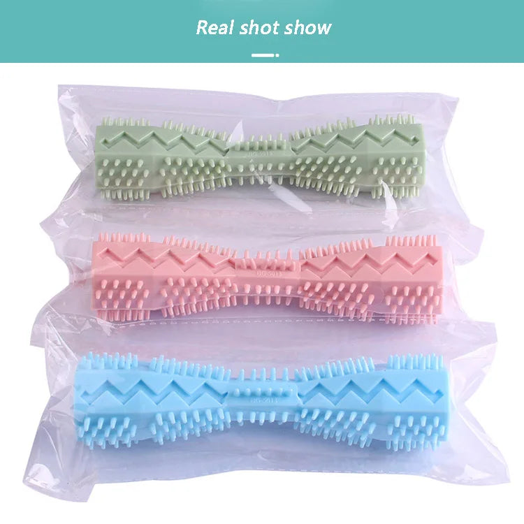 Dog Teething Chew Stick | Bite Resistant Dental Toy with Treat Dispenser