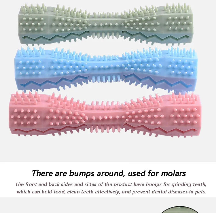 Dog Teething Chew Stick | Bite Resistant Dental Toy with Treat Dispenser