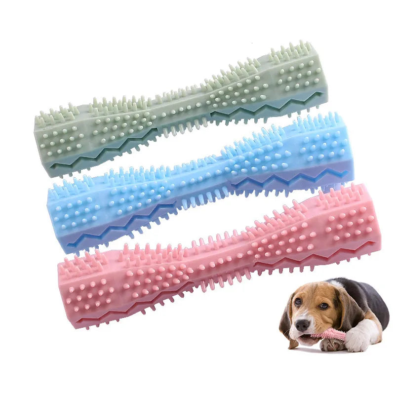 Dog Teething Chew Stick | Bite Resistant Dental Toy with Treat Dispenser