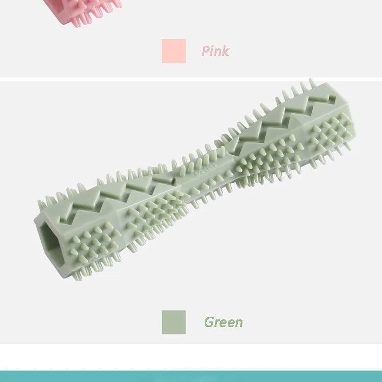 Dog Teething Chew Stick | Bite Resistant Dental Toy with Treat Dispenser