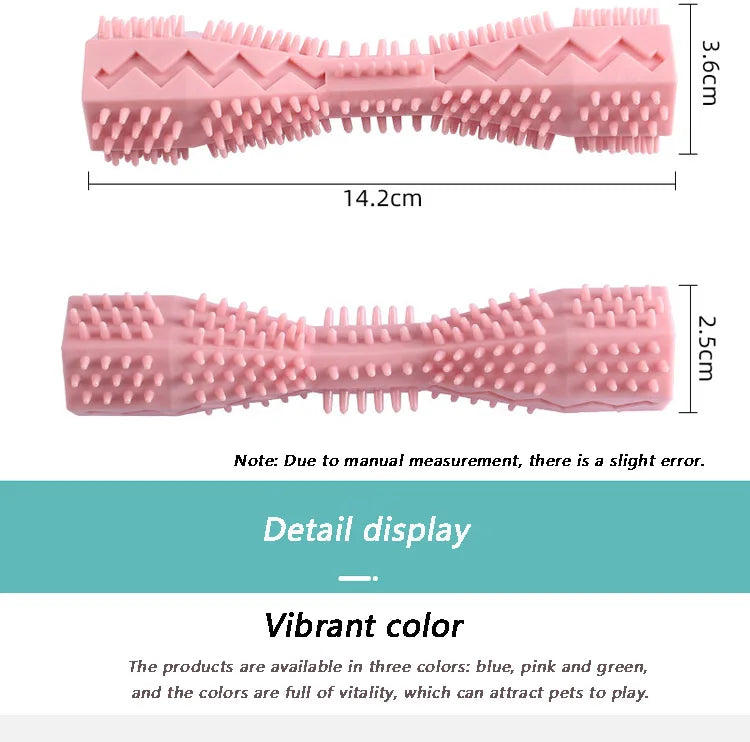 Dog Teething Chew Stick | Bite Resistant Dental Toy with Treat Dispenser