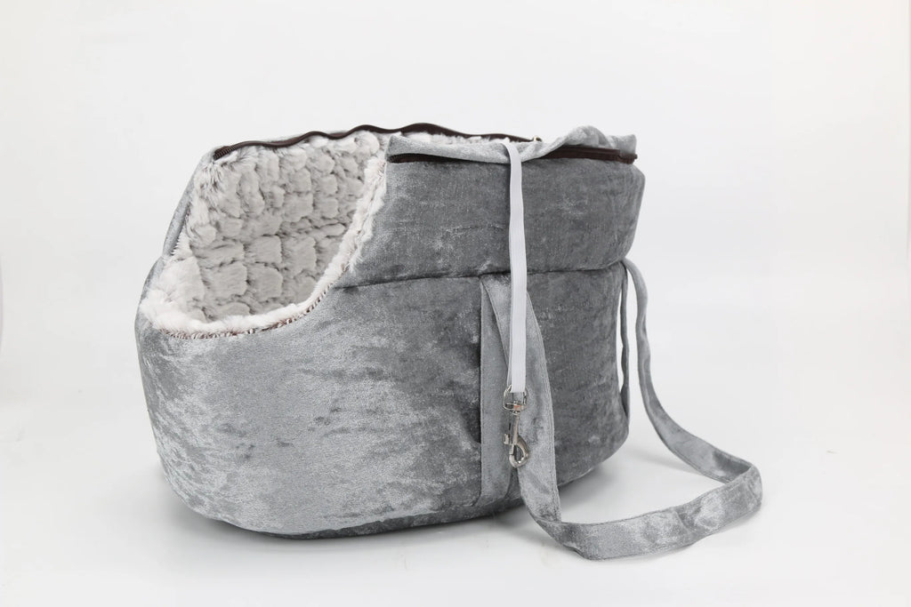 Soft Pet Carrying Bag for Cats & Small Dogs | Cozy Travel Tote (Grey, Blue, Black)