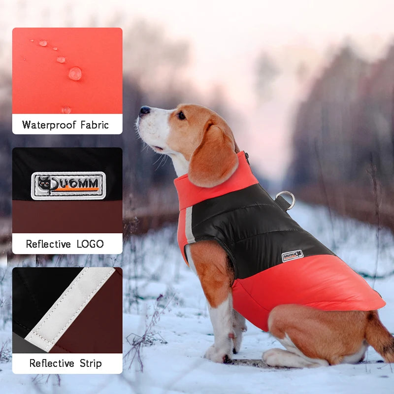 Waterproof Winter Dog Jacket | Padded Warm Vest for Small & Large Dogs