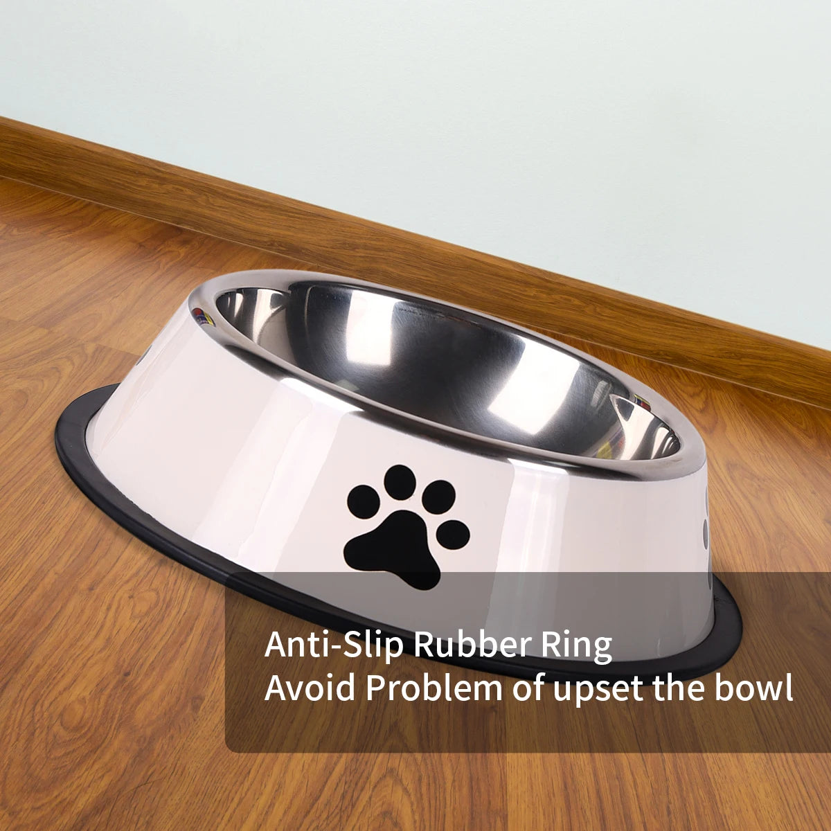 Stainless Steel Pet Bowl | Anti-Slip Food & Water Bowl (Multiple Sizes)