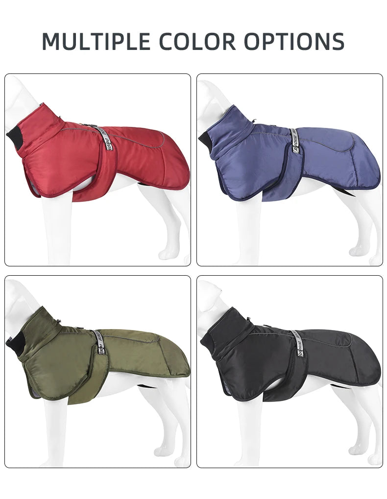 Winter Fleece Dog Jacket | Warm Coat for Large Dogs