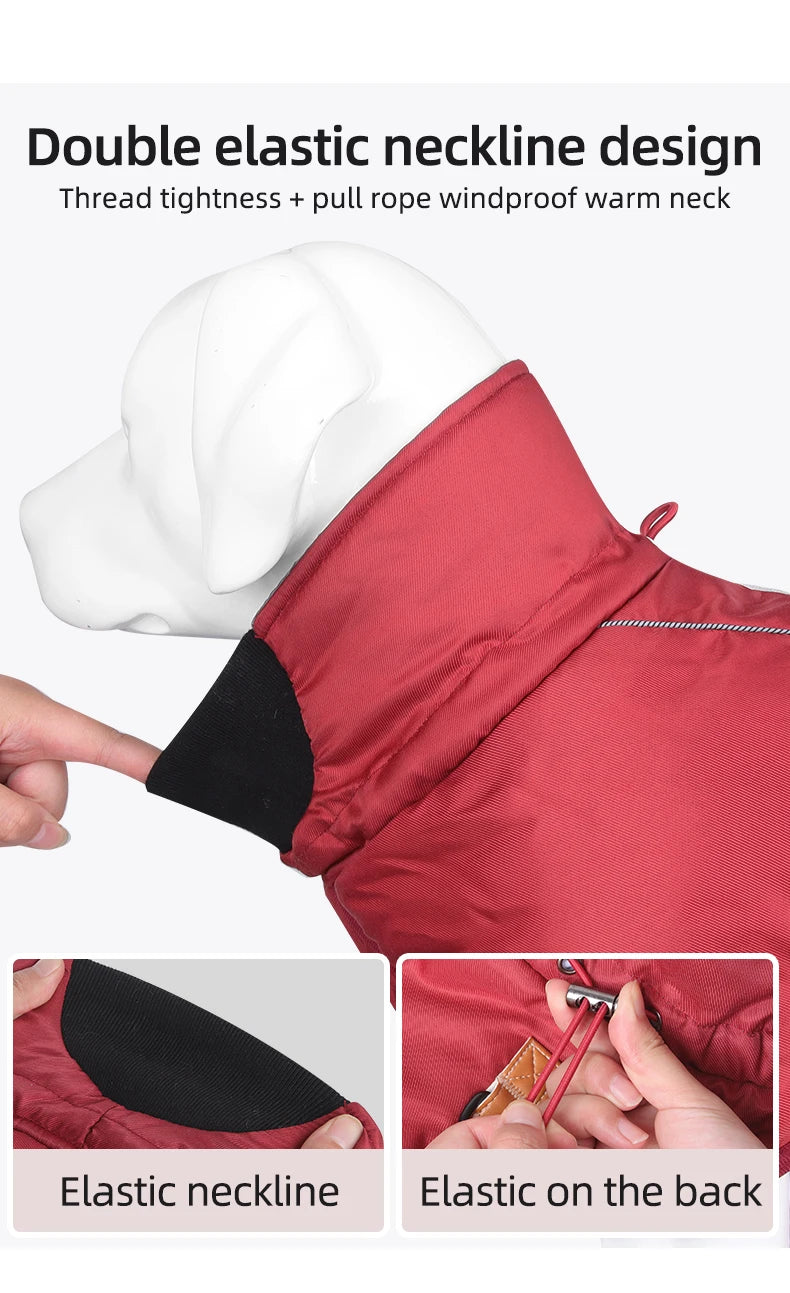 Winter Fleece Dog Jacket | Warm Coat for Large Dogs