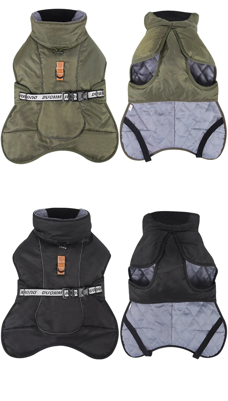 Winter Fleece Dog Jacket | Warm Coat for Large Dogs