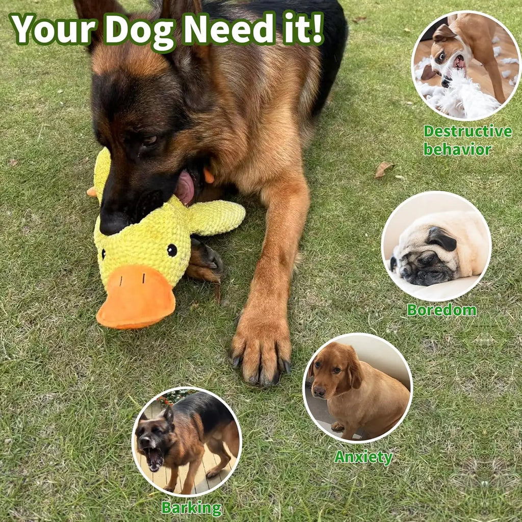 Bite-Resistant Duck Toy for Dogs | Interactive Chew, Dental Cleaning & Playtime Fun