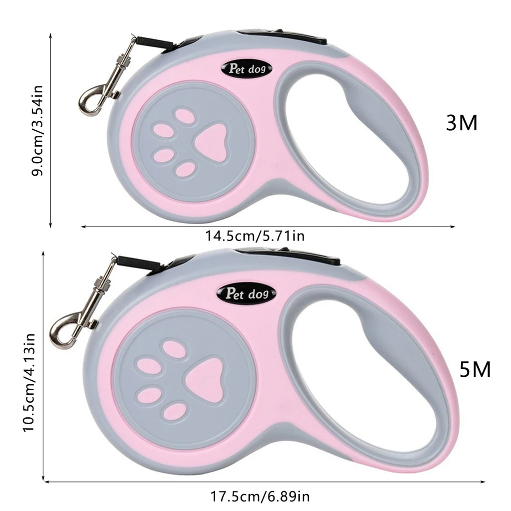 Retractable Dog Leash 3m / 5m | Strong Nylon Lead for Small & Medium Dogs