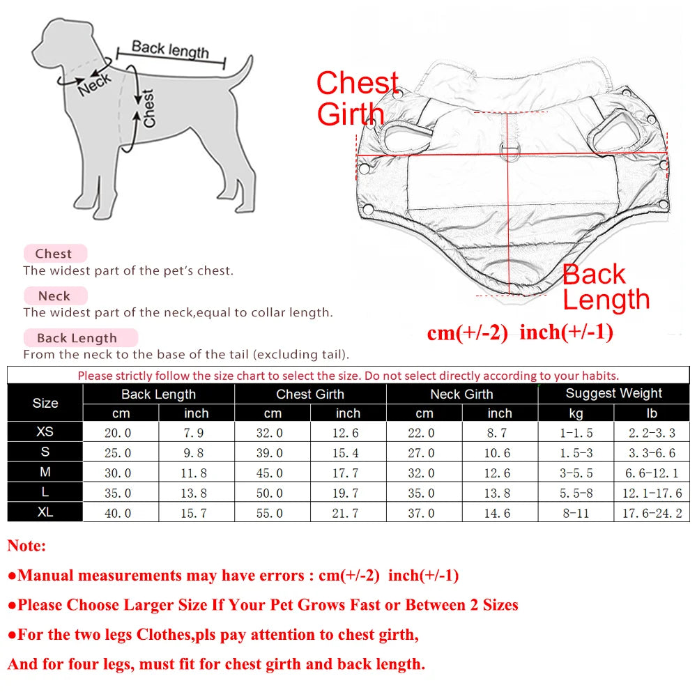 Winter Padded Dog Jacket | Warm & Lightweight Coat for Small Dogs