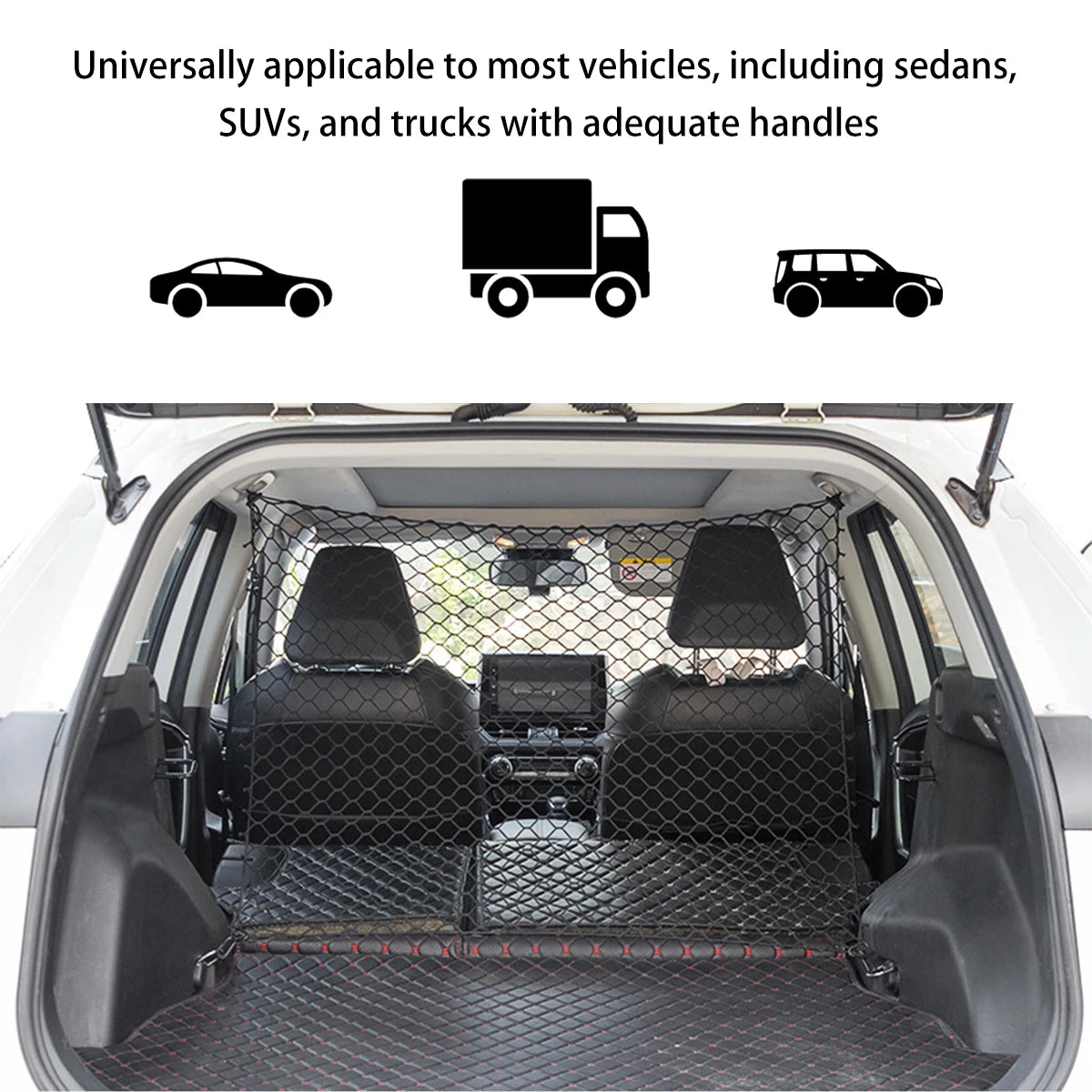 Car Safety Net for Pets | Trunk Barrier & Space Divider for Dogs