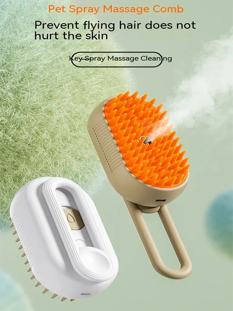 3-in-1 Electric Steam Pet Grooming Brush