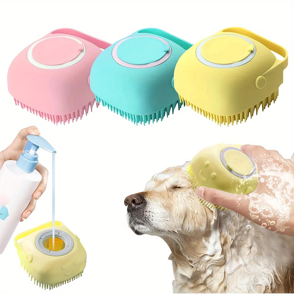 2-in-1 Silicone Pet Bath Brush