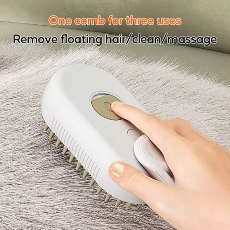 3-in-1 Electric Steam Pet Grooming Brush