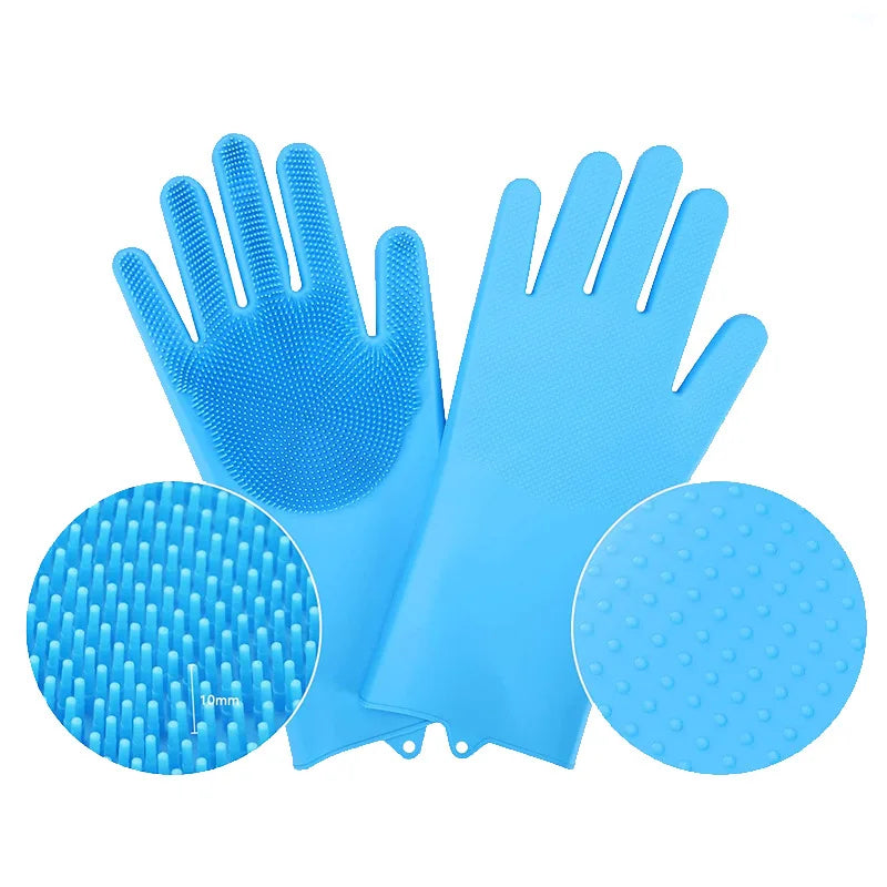 Pet Grooming Gloves | Gentle Cleaning & Bathing Gloves for Cats & Dogs