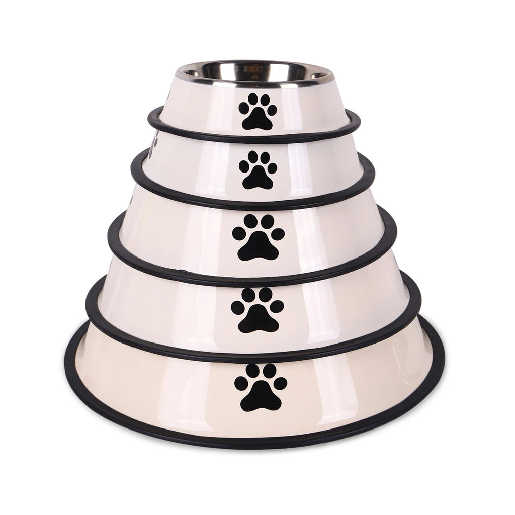 Stainless Steel Pet Bowl | Anti-Slip Food & Water Bowl (Multiple Sizes)