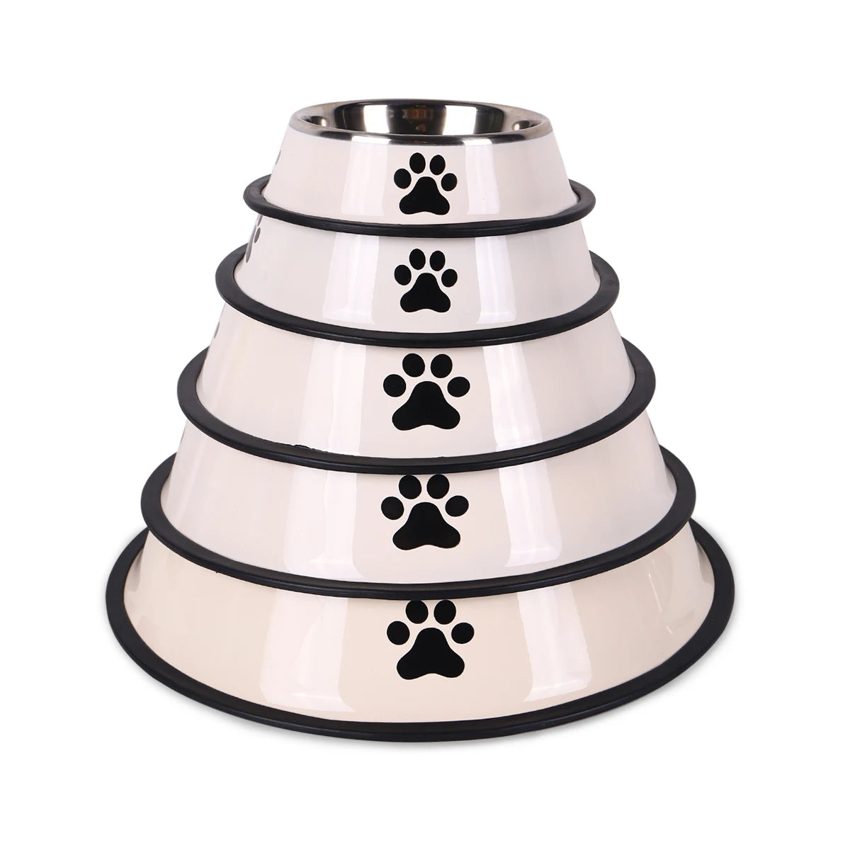 Stainless Steel Pet Bowl | Anti-Slip Food & Water Bowl (Multiple Sizes)
