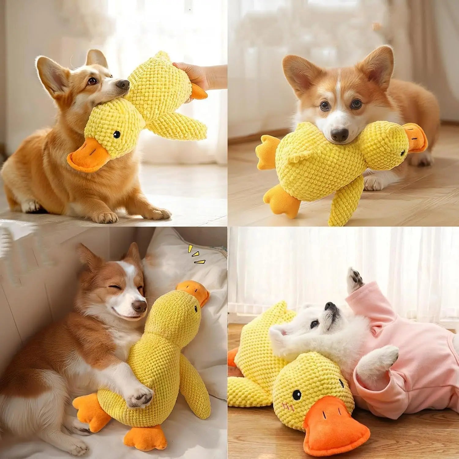 Bite-Resistant Duck Toy for Dogs | Interactive Chew, Dental Cleaning & Playtime Fun