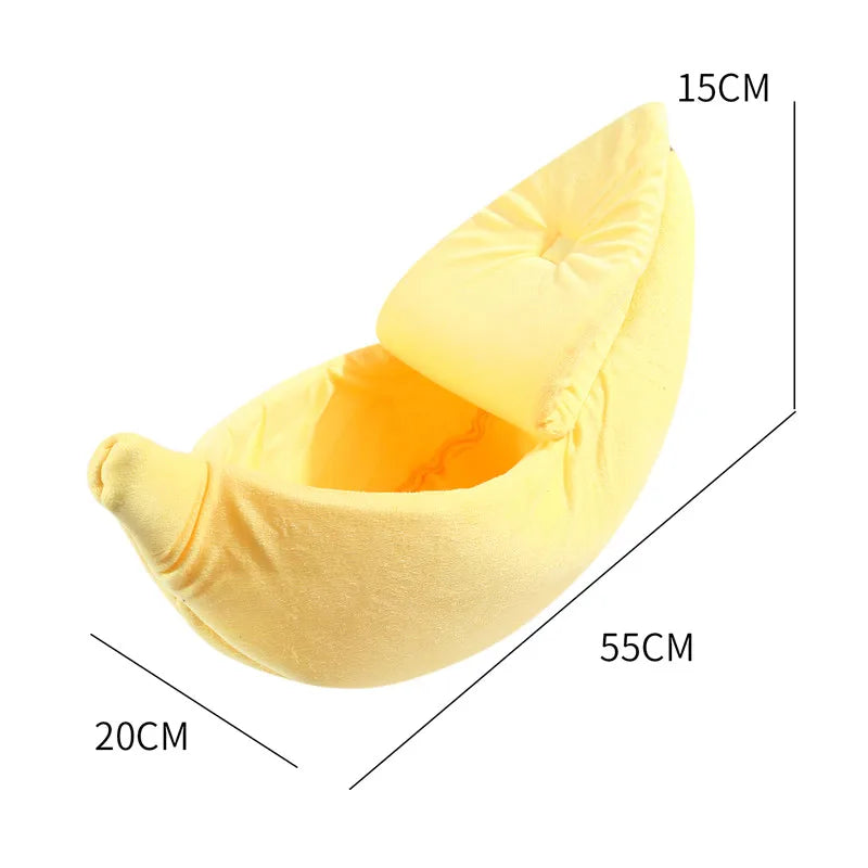 Banana Cat Bed | Sleeping House for Cats & Small dogs
