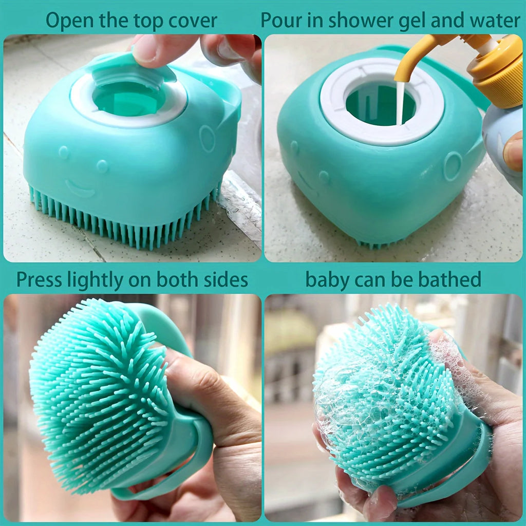 2-in-1 Silicone Pet Bath Brush