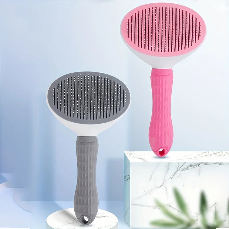 Self-Cleaning Pet Grooming Brush for Dogs & Cats