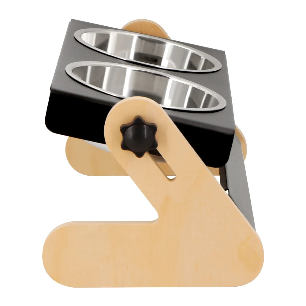 Adjustable Elevated Double Dog Bowl | Ergonomic Feeding Stand for Small & Medium Dogs
