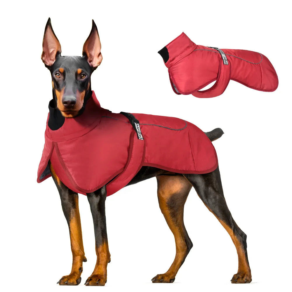 Winter Fleece Dog Jacket | Warm Coat for Large Dogs