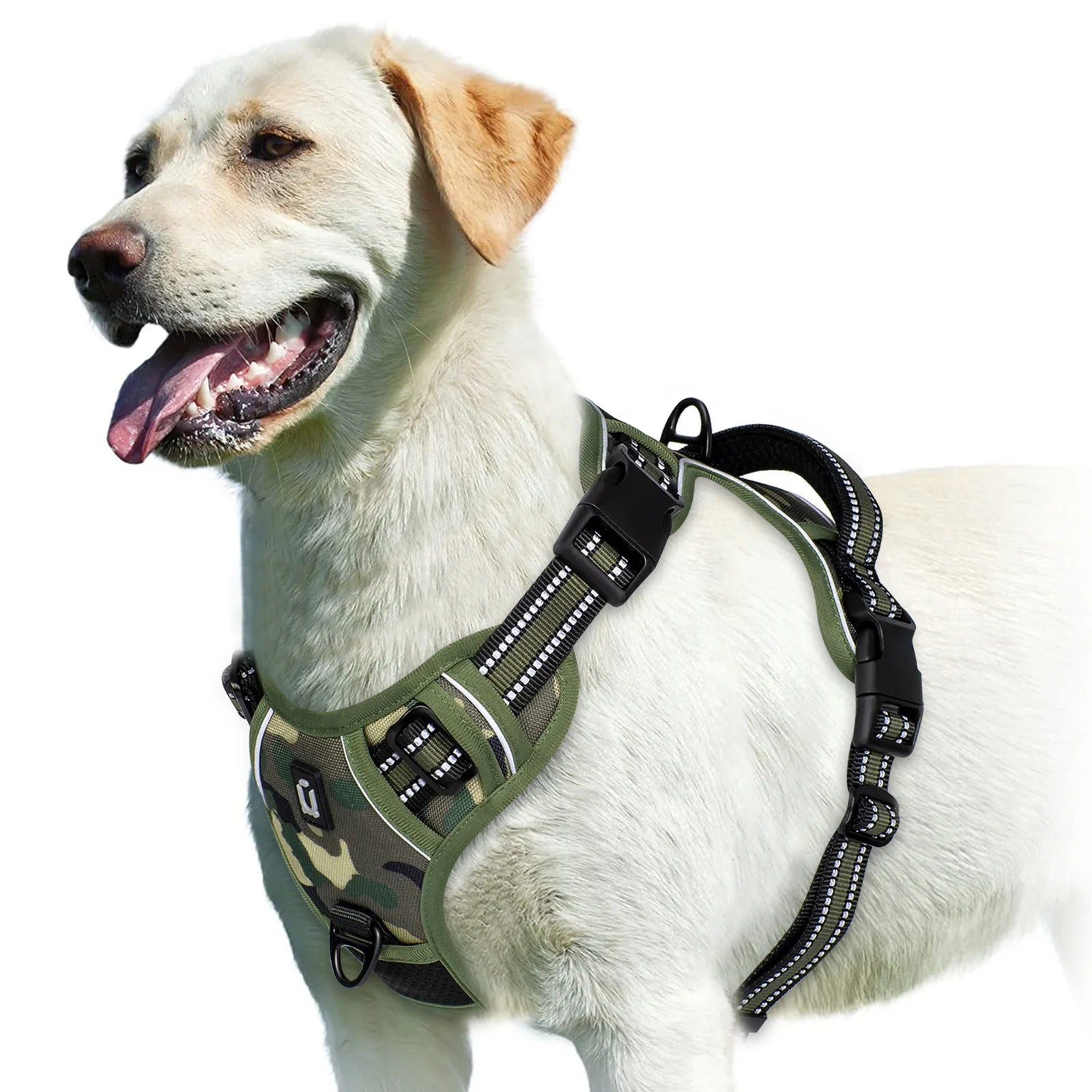 Adjustable Reflective No-Pull Dog Harness | Breathable Nylon Vest for Medium & Large Dogs