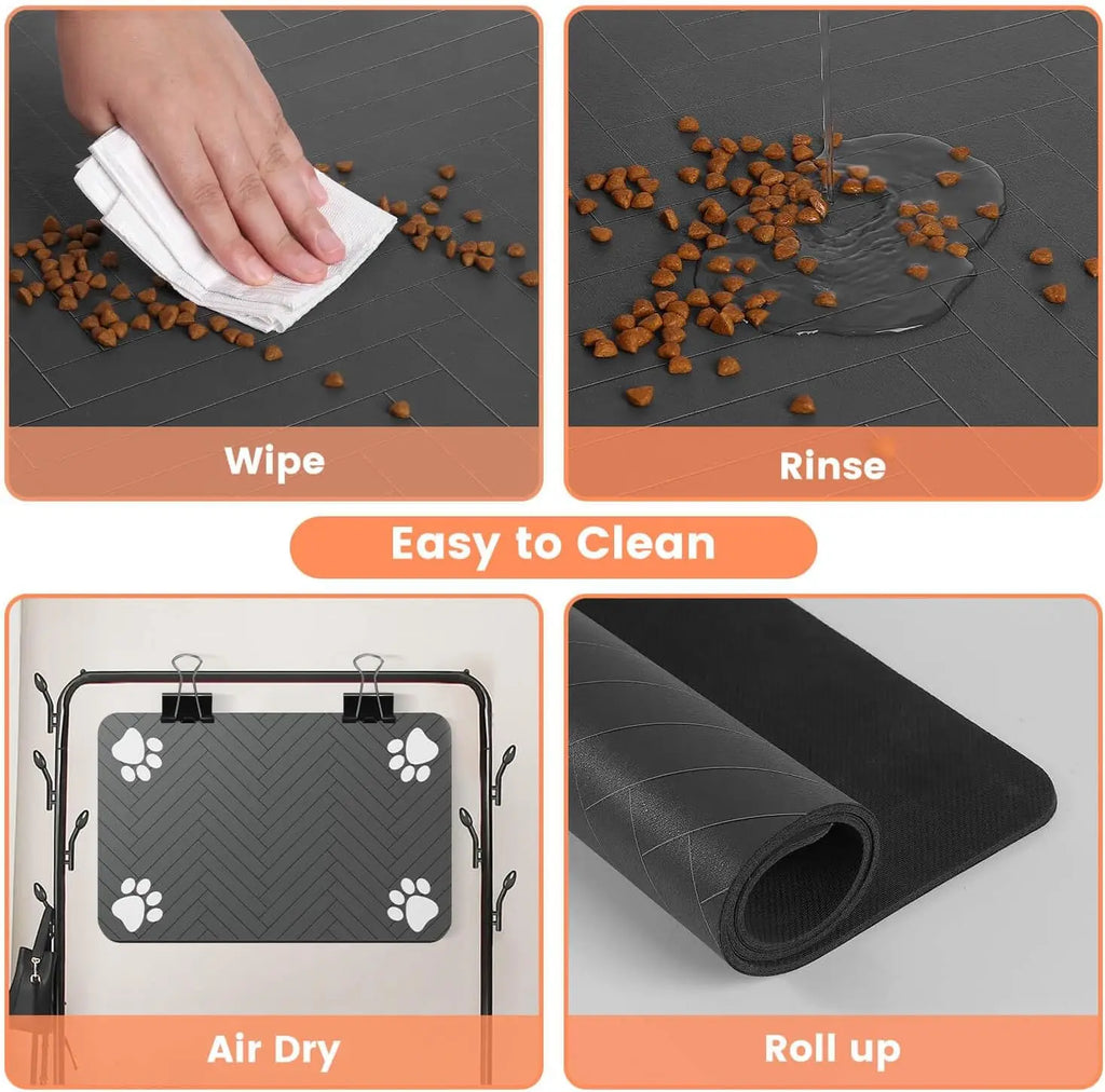 Waterproof Pet Feeding Mat | Anti-Slip & Quick-Dry Bowl Mat