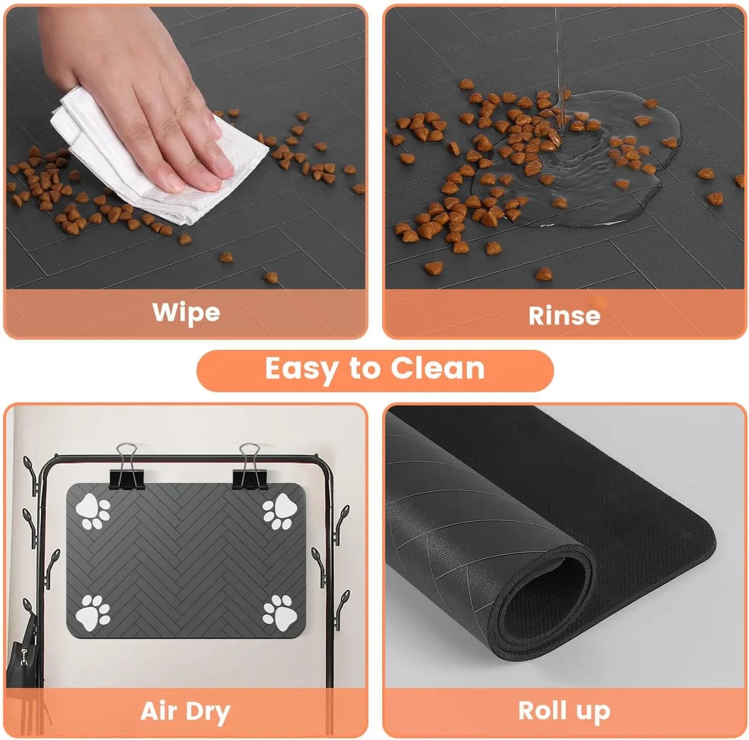 Waterproof Pet Feeding Mat | Anti-Slip & Quick-Dry Bowl Mat