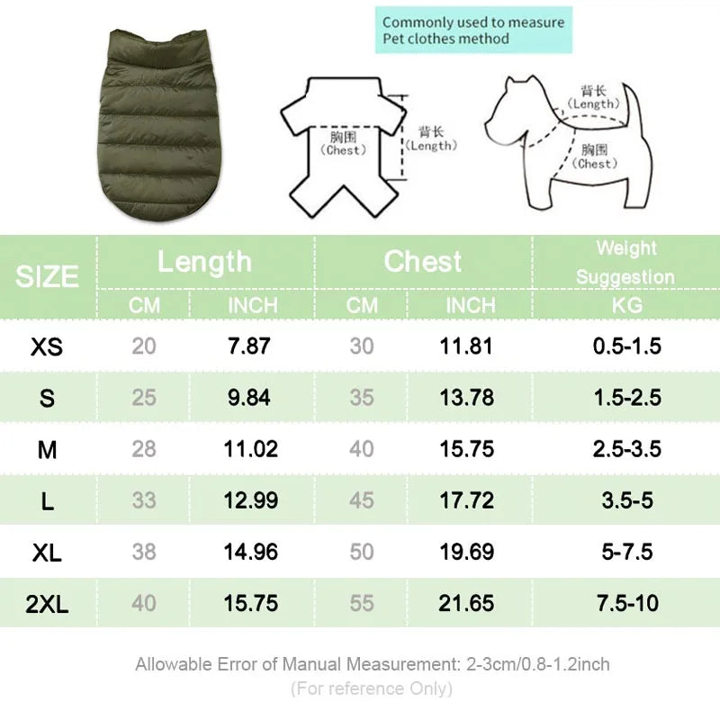 Winter Dog Vest | Warm Fleece Jacket for Small & Medium Dogs