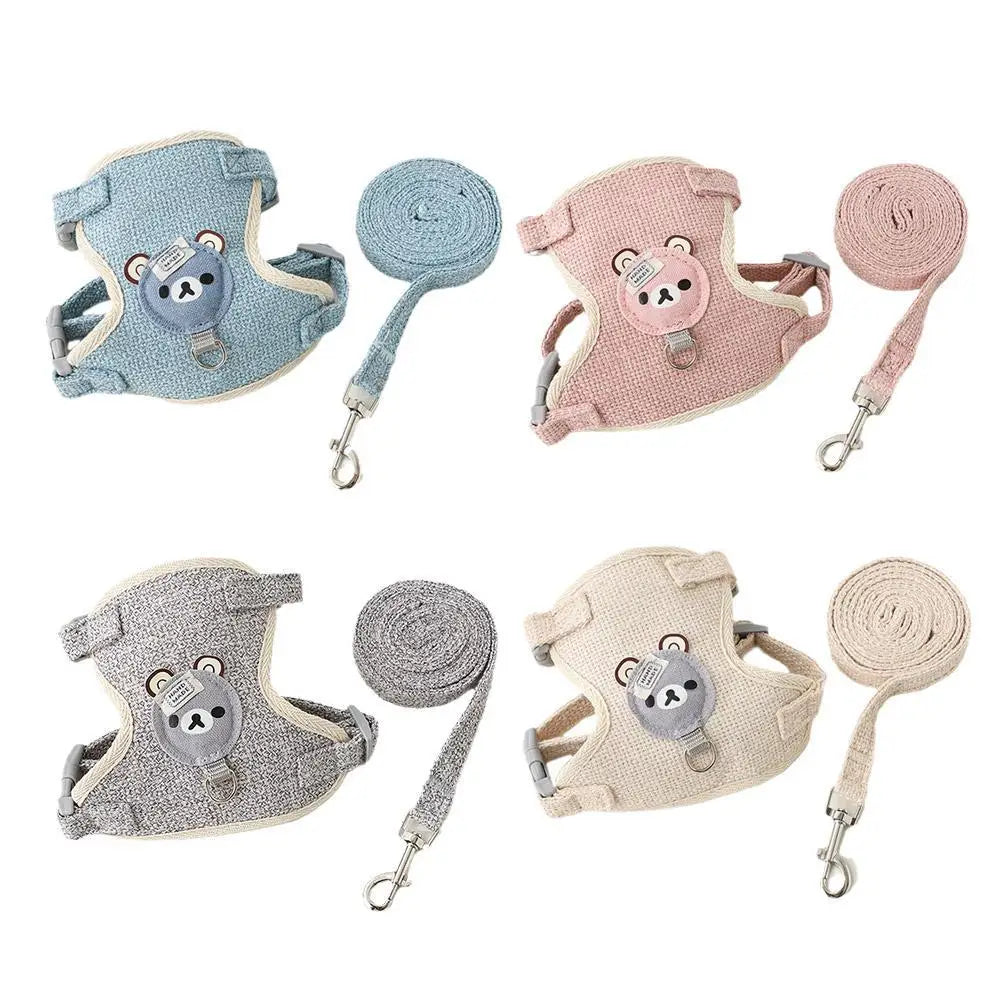 Soft Pet Leash & Harness Set for Cats and Small Dogs