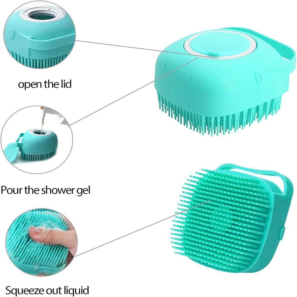 2-in-1 Silicone Pet Bath Brush
