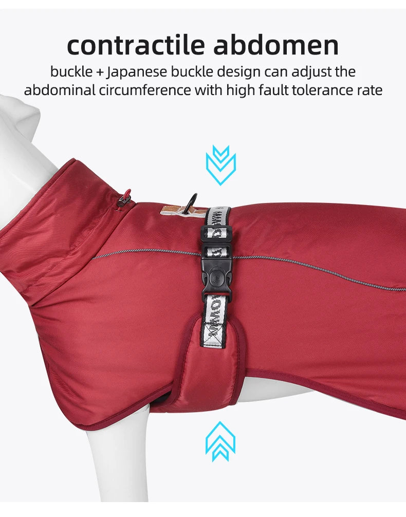 Winter Fleece Dog Jacket | Warm Coat for Large Dogs