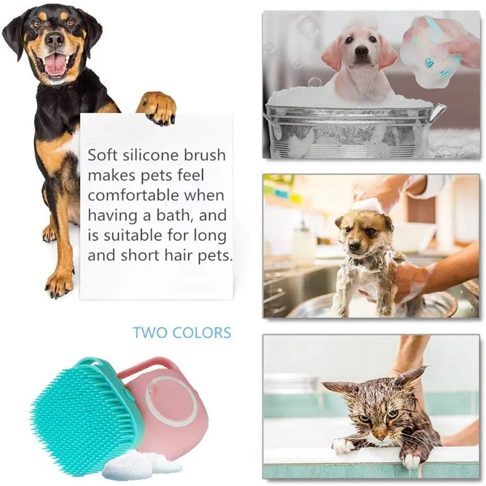 2-in-1 Silicone Pet Bath Brush